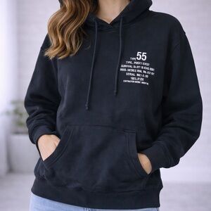 Diesel Black Crewneck Graphic Hoodie Sweatshirt